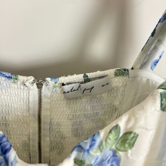 PETAL & PUP Floret Bow Strap Midi Sundress in Blue Size Large - Picture 6 of 10